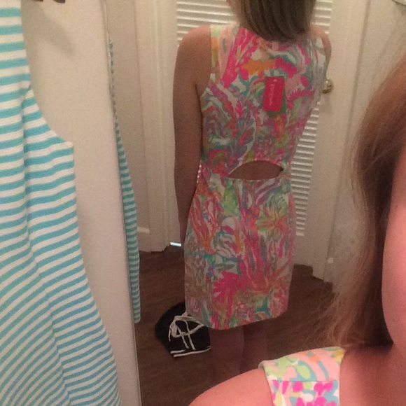 Lilly Pulitzer Neon Coral Dress - Picture 6 of 8
